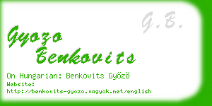 gyozo benkovits business card